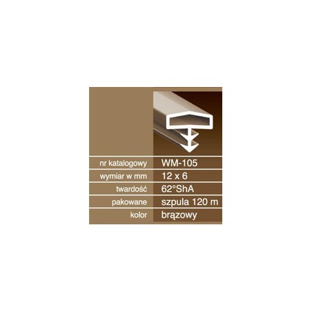 Uszczelka do drzwi drewnianych USZ155.3