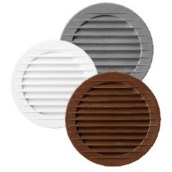 Kratka wentylacyjna z siatką fi 100 szara ROXKRA02-148