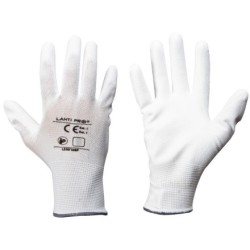 Rękawice PU "10" białe paczka 12 szt. XL230710B
