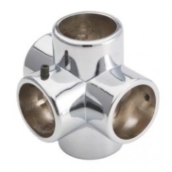 Łącznik pięciokierunkowy - Ø 25 chrom SZAC9870CHR