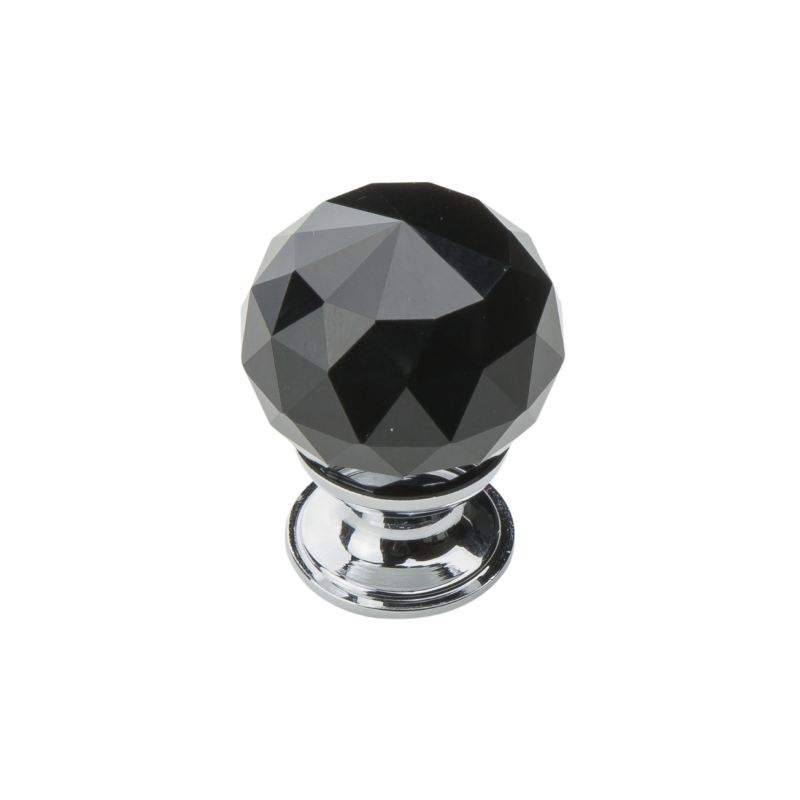 Gałka meblowa KRYSZTAŁ kula mała czarna fi25mm  189GAL1