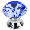 Gałka meblowa AVA kryształ niebieska fi35mm 189GAL10
