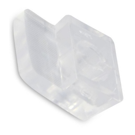 Zacisk do szyby, lustra meblowego biały AMZAC10.2