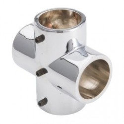 Łącznik czterokierunkowy - Ø 32 chrom SZ985ACR