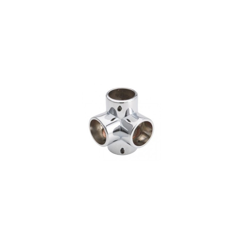 Narożnik czterokierunkowy - Ø 32 chrom SZ986ACR