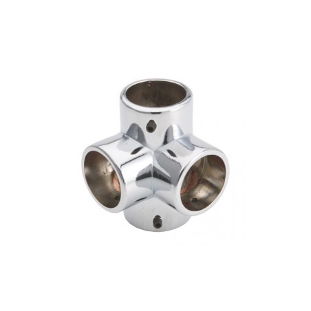 Narożnik czterokierunkowy - Ø 32 chrom SZ986ACR