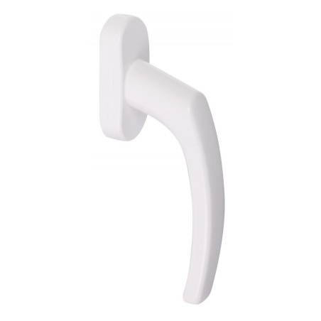 KLAMKA OKIEN.8POZ,PLAST.BIALA