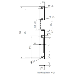 SZYLD DŁUGI PROSTY MAL.  SP2501-M