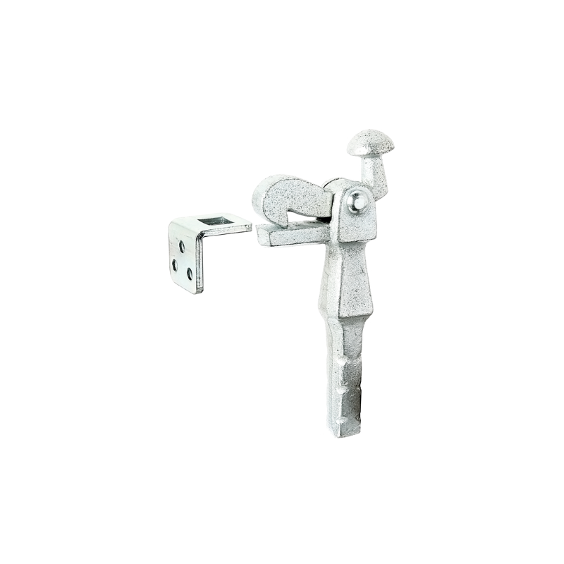 Zacisk do bram mocowany w podłożu 168mm ocynk AL412814