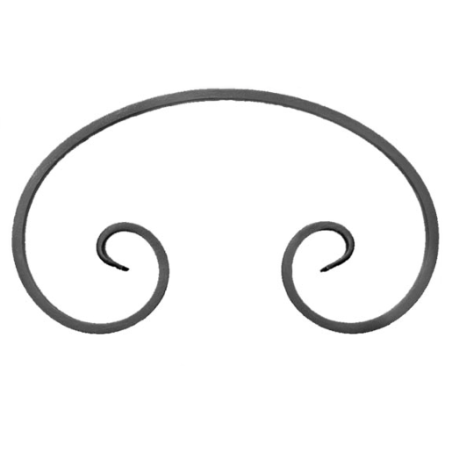 Element skrętny z płask. 12x6mm fakturowanego 220x126mm ART07038