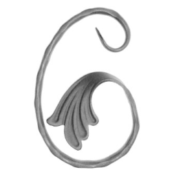 Element skrętny z płask. 12x6mm fakturowanego 190x140mm ART07242