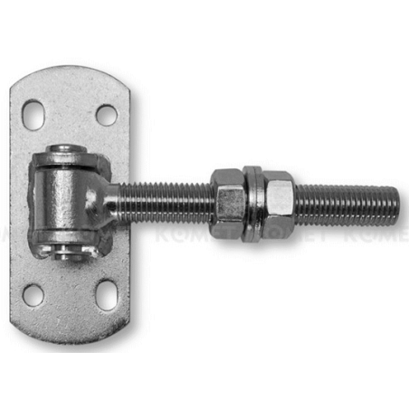 Zawias regulowany M16 z blachą montażową 115X50X5  ZAW230.80