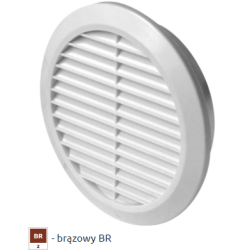 Kratka wentylacyjna fi 125mm brązowa AWT32BR