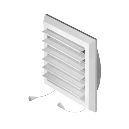 Kratka wentylacyjna 175x175mm z żaluzją biała AWT38