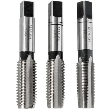 Gwintowniki 3szt. metryczne M18 JUFISTO XJU-TD-T18