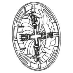 Kratka wentylacyjna CLASSIC Ø II 180mm brązowa AWT88BR