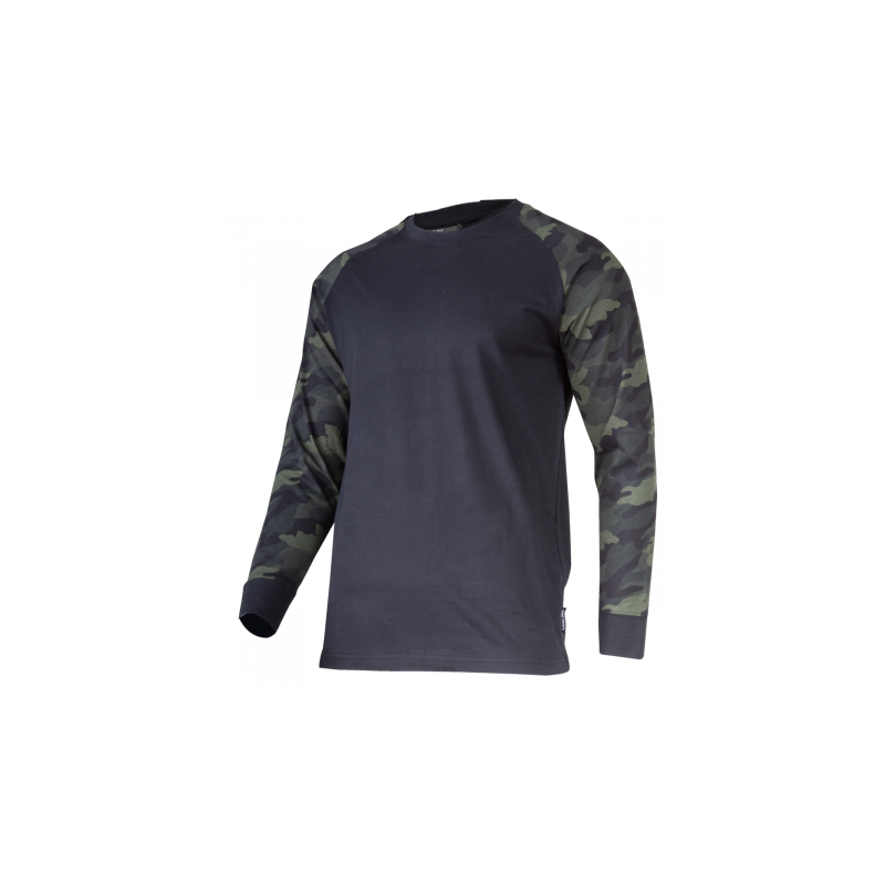 KOSZULKA Z DŁ.REK.190G/M2 MORO CZARNA