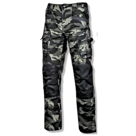 SPODNIE BOJÓWKI MORO ZIELONE ZE WZMOC. XL