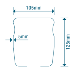 Profil do bramy przesuwnej LWS125 12000mm ocynk TOU-PRO01.3