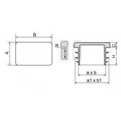 Zaślepka prostokątna 40x100mm biała TULZAS40100B