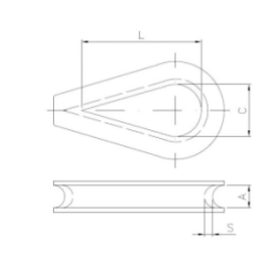 Kausza do liny fi 12mm BASKAU74.12