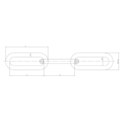 Łańcuch gospodarczy długie ogniwo D2 10mm BASLAN74.10D2