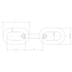 Łańcuch gospodarczy krótkie ogniwo D1 6mm BASLAN74.6D1