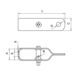 Naciąg drutu do siatki L-120mm zielony BASNAC74.02