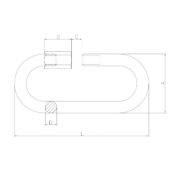 Ogniwo skręcane 5mm BASOGN74.5SKR