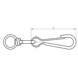 Spinacz łańcucha z okrętką 120mm BASSPI74.120OKR