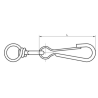Spinacz łańcucha z okrętką 70mm BASSPI74.70OKR