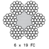 Lina stalowa 10,0mm splot 6x19 FC LINSTAL106x19