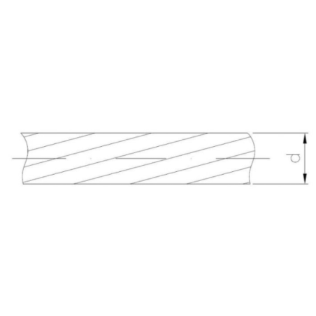 Lina stalowa ocynkowana 4,0mm splot 6x19 FC LINSTAL4.6x19