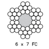 Lina stalowa ocynkowana 5,0mm splot 6x7 FC LINSTAL5.6x7