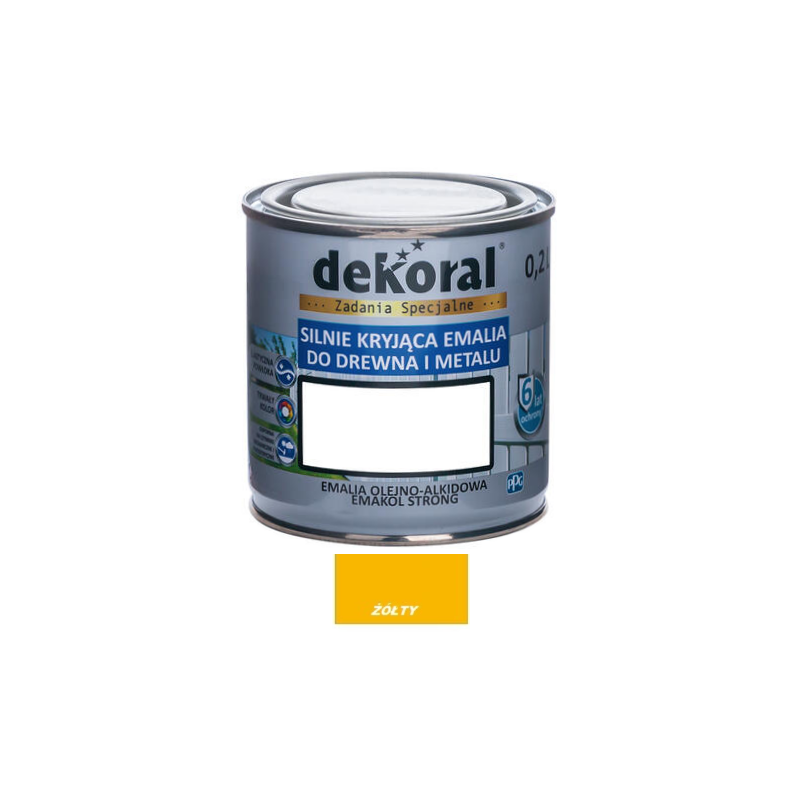 Farba olejna EMAKOL STRONG 0,2L żółta BAWEMA10.20