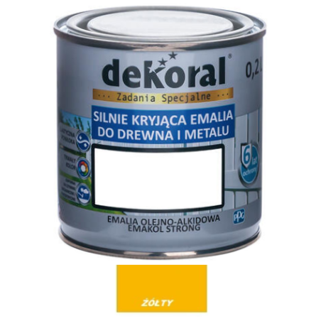 Farba olejna EMAKOL STRONG 0,2L żółta BAWEMA10.20