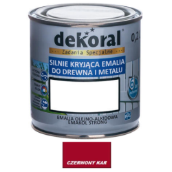 Farba olejna EMAKOL STRONG 0,2L czerwona karminowa BAWEMA10.23