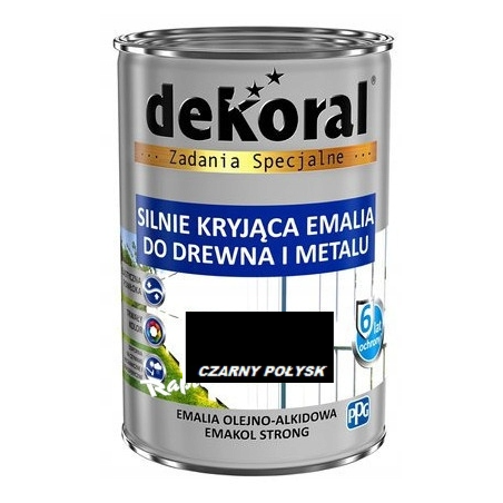 Farba olejna EMAKOL STRONG 0,9L czarny BAWEMA10.7