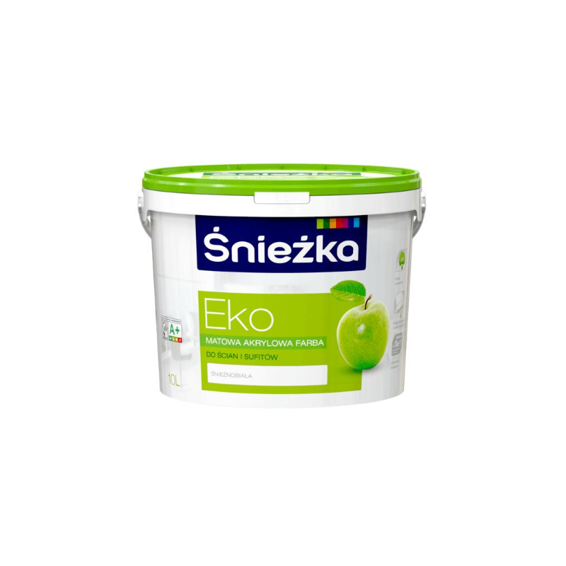 Emulsja akrylowa do ścian i sufitów ŚNIEŻKA EKO 10L biała BAWEMU10.4