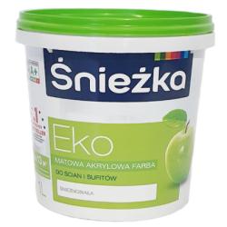 Emulsja akrylowa do ścian i sufitów ŚNIEŻKA EKO 1L biała BAWEMU10.8