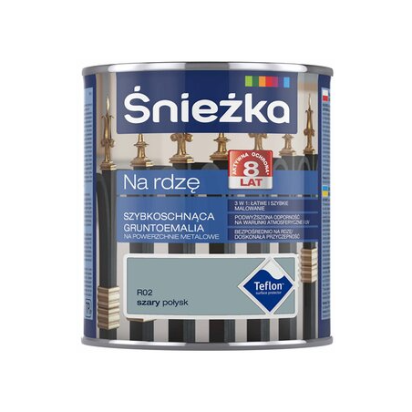 Śnieżka na rdzę 0,65L szara połysk BAWPOL10.10