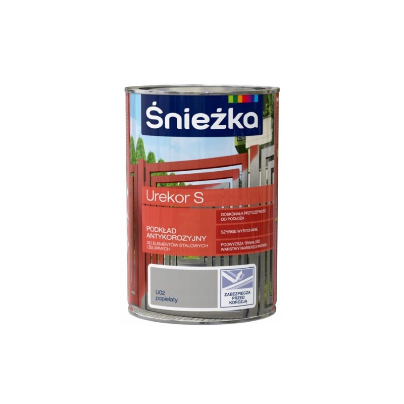 Podkład antykorozyjny UREKOR S ŚNIEŻKA popielaty 1L BAWURE10.5