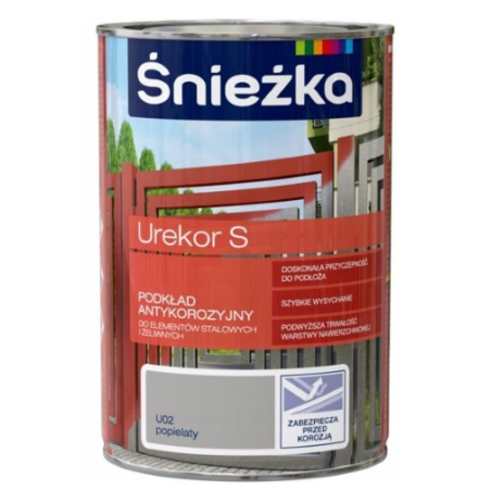 Podkład antykorozyjny UREKOR S ŚNIEŻKA popielaty 1L BAWURE10.5