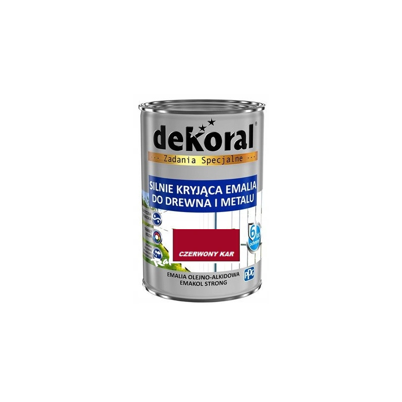 Farba olejna EMAKOL STRONG 0,9L czerwony karminowy BAWEMA10.10