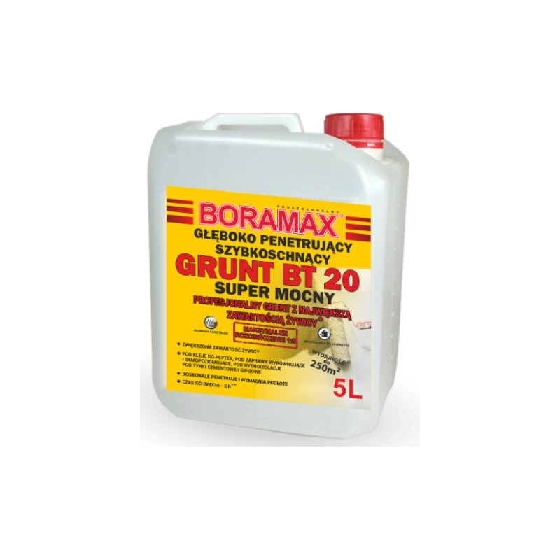 Grunt głęboko penetrujący BORAMAX BT20 5L X7-GRUNTBT20
