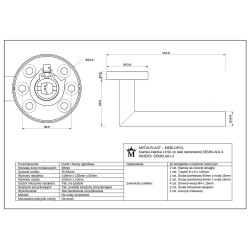 Klamko-klamka LIVIA stal nierdzewna SEMKLA01.4 bez rozety dolnej