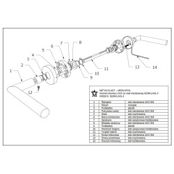 Klamko-klamka LIVIA stal nierdzewna SEMKLA01.4 bez rozety dolnej