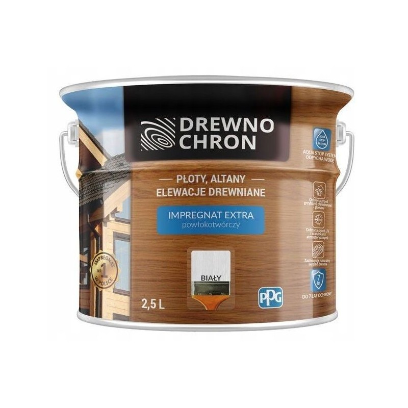Impregnat DREWNO CHRON biały 2,5L. BAWDRE10.49
