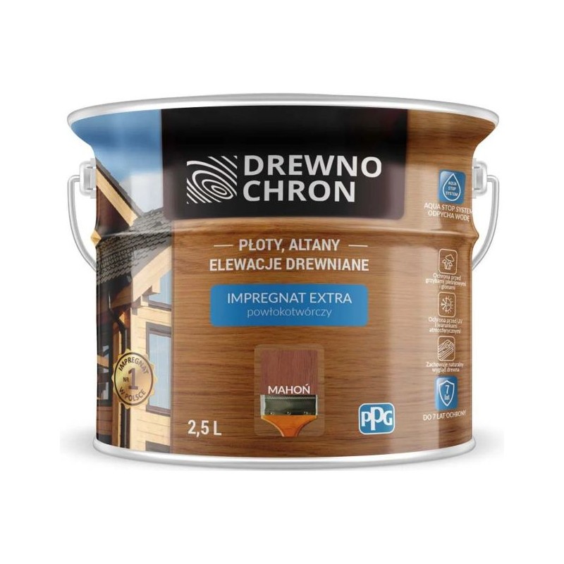 Impregnat DREWNO CHRON mahoń 2,5L. BAWDRE10.26