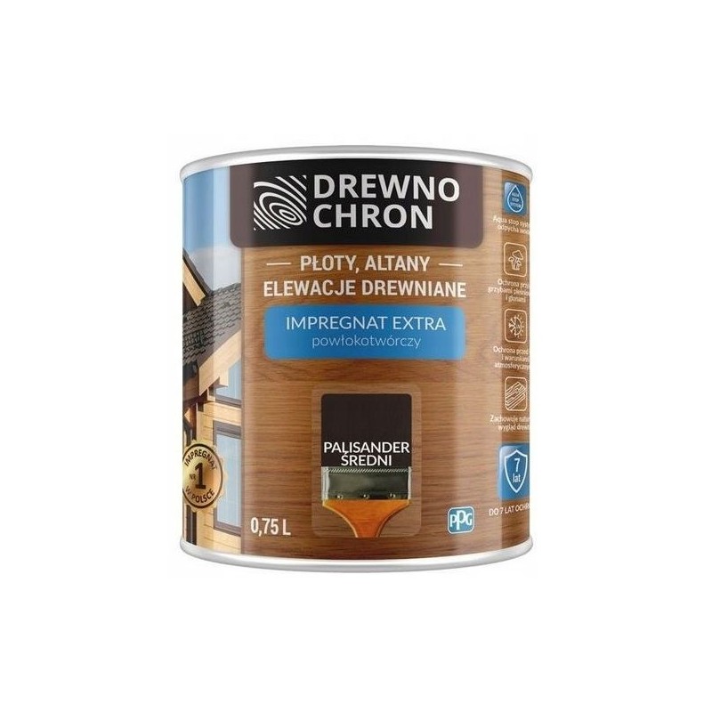 Impregnat extra powłokotwórczy DREWNO CHRON palisander średni 0,75L. BAWDRE10.10